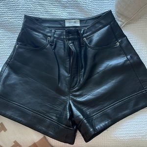 Agolde leather shorts! Size 27 barely worn!